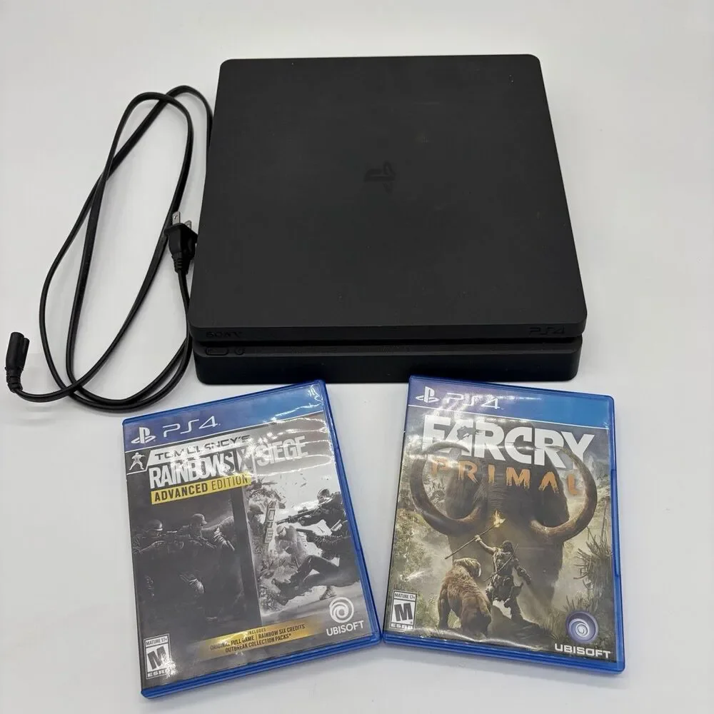 Sony PS4 Slim Console Bundle 2 Games Rainbow Six Siege Far Cry Primal